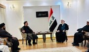 Mkutano wa Haji Muhammad Muhaqiq na Mwenyekiti wa Baraza Kuu la Iraq