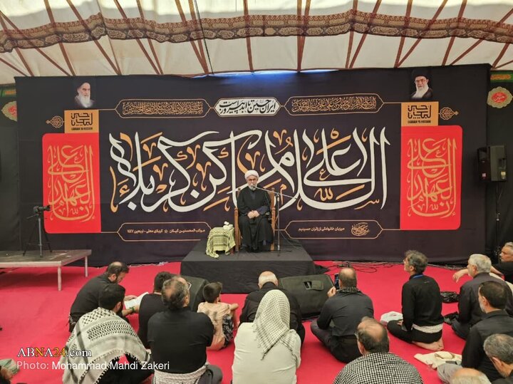 تقرير مصور/ الأمين العام للمجمع العالمي لأهل البيت (ع) يحضر في موكب المحسنين بمدينة كربلا ويلقي كلمة