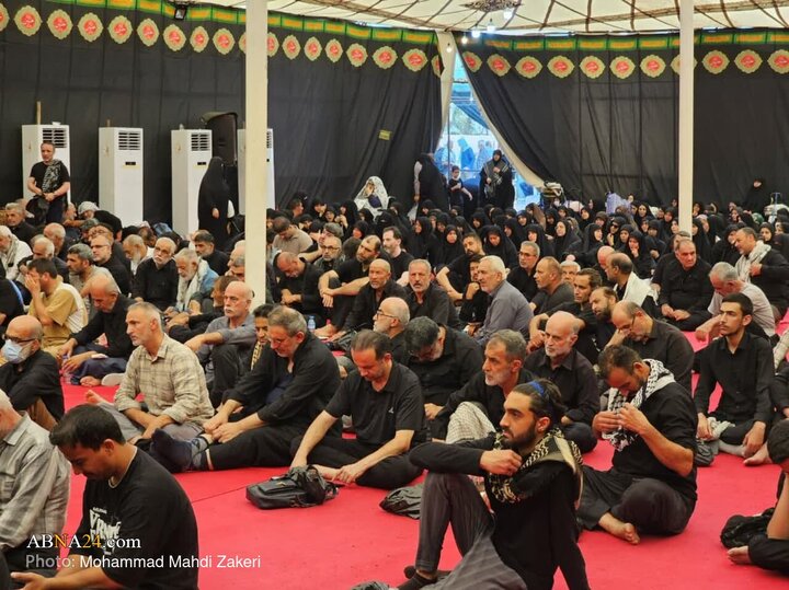 تقرير مصور/ الأمين العام للمجمع العالمي لأهل البيت (ع) يحضر في موكب المحسنين بمدينة كربلا ويلقي كلمة