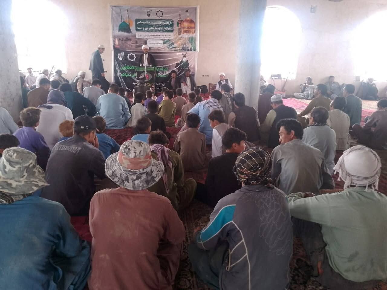 برگزاری مراسم اربعین حسینی در مدرسه علمیه پیامبر اعظم(ص) استان غزنی افغانستان