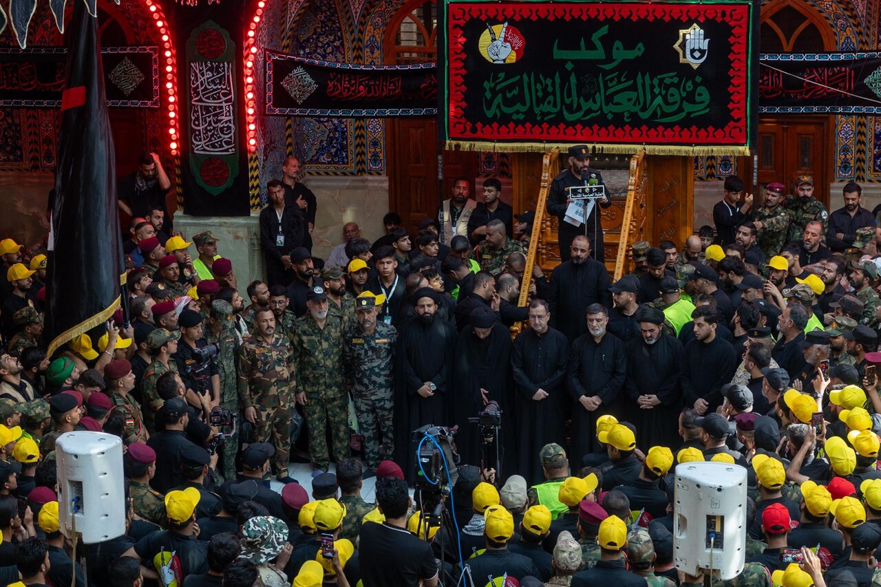 Al-Abbas Squad organises a mourning procession and counts its services provided to Arbaeen pilgrims (+Photos)