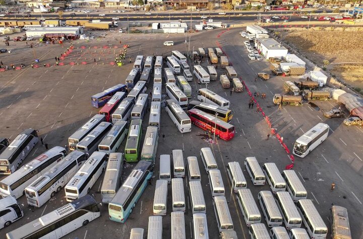 تقرير مصور/ أكثر من (350) باصًا مكيّفًا وخدمات ضيافة على مدار الساعة لتسهيل عودة زوار الأربعين