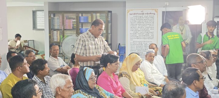 ရန်ကုန် မြို့ ဇိနသ် အစ္စလာမ်ခမ်းမတွင် အနှစ် ၁၅၀၀ ပြည့်နှစ် မဟာတမန်တော် (ဆွ)  နေ့အခမ်းအနား ကျင်းပရေး ဗဟို ကော်မတီ ညှိနှိုင်း  အစည်းဝေးကျင်းပ ။ ။ Photos