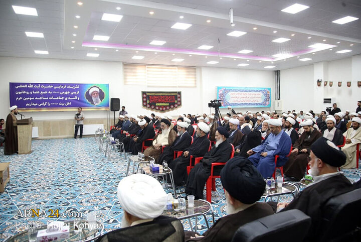 گردهمایی علما و روحانیون شهر شیراز با حضور آیت‌الله کریمی جهرمی