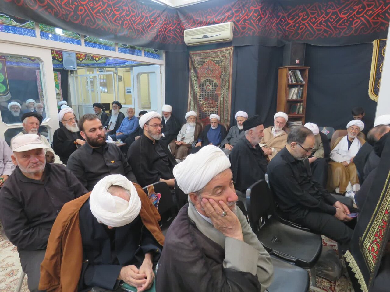 مراسم سوگواری ۲۸ صفر در حسینیه دفتر مرحوم آیتالله فاضل لنکرانی برگزار شد + تصاویر