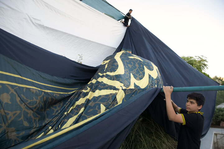 Photos: Preparations underway for service tents in Mashhad during final days of Safar
