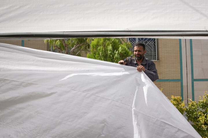 Photos: Preparations underway for service tents in Mashhad during final days of Safar
