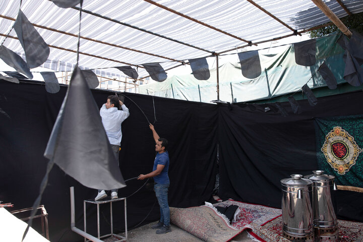 Photos: Preparations underway for service tents in Mashhad during final days of Safar