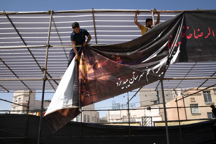 Photos: Preparations underway for service tents in Mashhad during final days of Safar