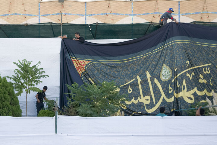 Photos: Preparations underway for service tents in Mashhad during final days of Safar