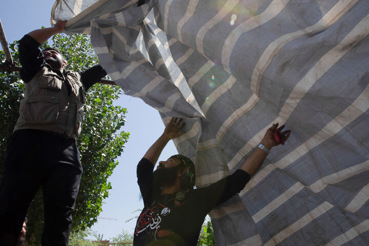 Photos: Preparations underway for service tents in Mashhad during final days of Safar