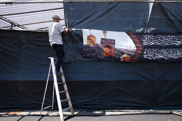 Photos: Preparations underway for service tents in Mashhad during final days of Safar