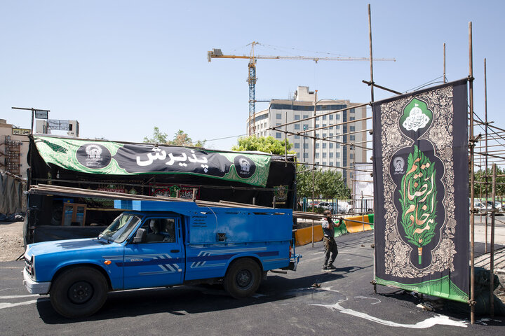 Photos: Preparations underway for service tents in Mashhad during final days of Safar