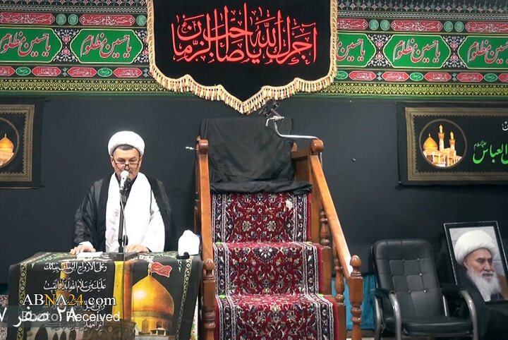 مراسم عزاداری ۲۸ صفر در دفتر آیت‌الله فاضلی بهسودی در قم