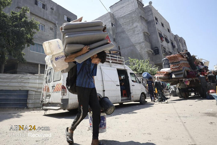 مهاجرت فلسطینی‌های شمال غزه به مناطق امن