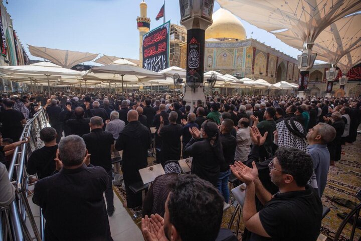 استمرار التوافد صوب مرقد أمير المؤمنين لإحياء ذكرى شهادة النبي الأكرم (ص)
