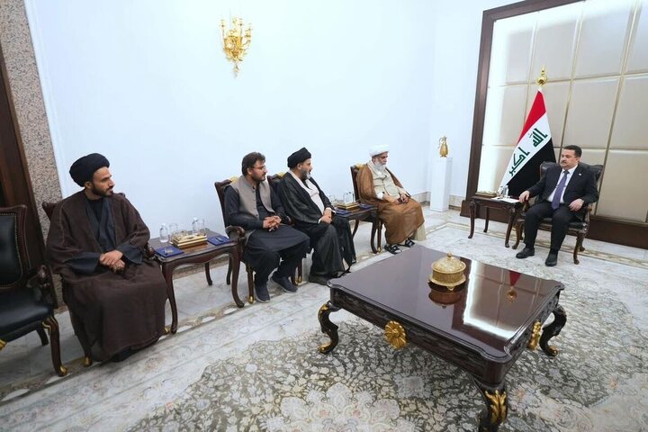 دیدار نخست وزیر عراق با رئیس حزب شیعیان پاکستان / تاکید دو طرف بر دفاع از غزه