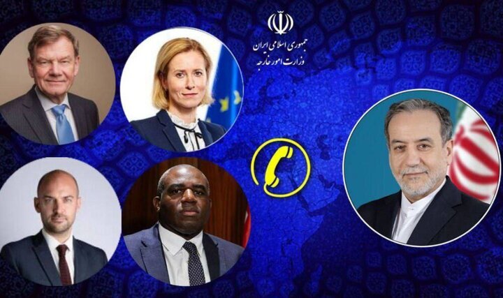 گفتوگۆی تەلەفۆنی وەزارەتی دەرەوەی ئێران و سێ وڵاتی ئەورووپی گفتوگۆی تەلەفۆنی وەزارەتی دەرەوەی ئێران و سێ وڵاتی ئەورووپی