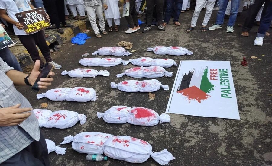 Massive Protest in Delhi Demands Action on Gaza Crisis, Deplores Israeli Aggression