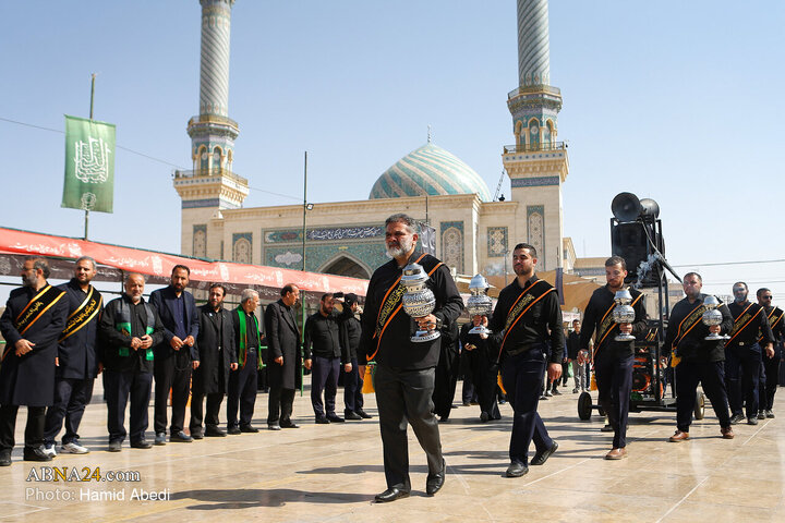 دسته عزاداری خادمان حرم حضرت معصومه(س) در سالروز شهادت امام رضا(ع)