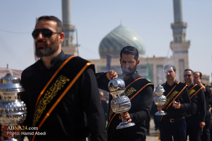 دسته عزاداری خادمان حرم حضرت معصومه(س) در سالروز شهادت امام رضا(ع)