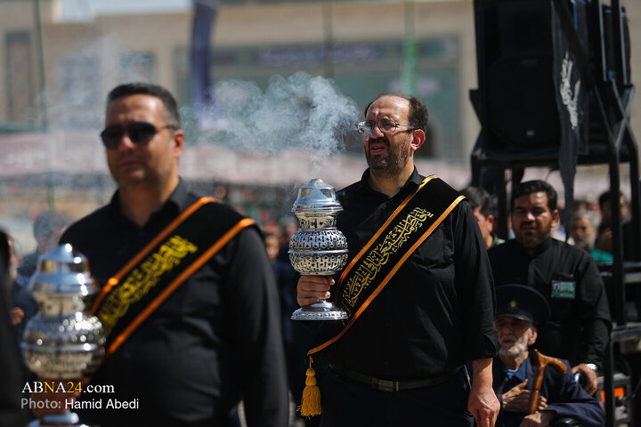 دسته عزاداری خادمان حرم حضرت معصومه(س) در سالروز شهادت امام رضا(ع)
