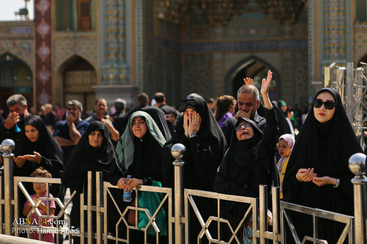 دسته عزاداری خادمان حرم حضرت معصومه(س) در سالروز شهادت امام رضا(ع)