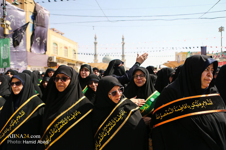 دسته عزاداری خادمان حرم حضرت معصومه(س) در سالروز شهادت امام رضا(ع)