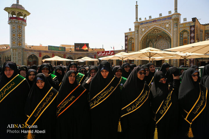 دسته عزاداری خادمان حرم حضرت معصومه(س) در سالروز شهادت امام رضا(ع)
