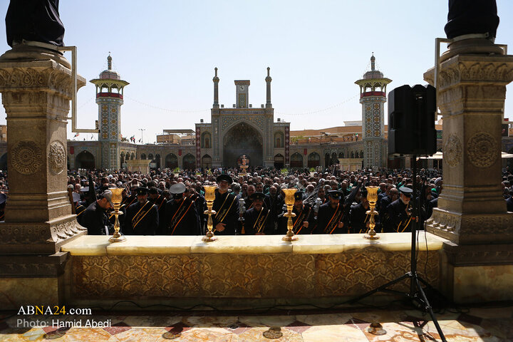 دسته عزاداری خادمان حرم حضرت معصومه(س) در سالروز شهادت امام رضا(ع)