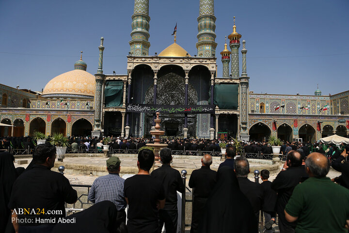 دسته عزاداری خادمان حرم حضرت معصومه(س) در سالروز شهادت امام رضا(ع)