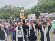 Thousands of Mumbai residents rally in support of Palestinians