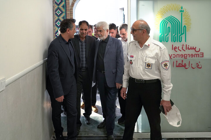 تقرير مصور/ رئيس قسم الطوارئ الوطنية ورئيس لجنة الصحة البرلمانية يزوران مستشفى دار شفاء الامام الرضا (ع)