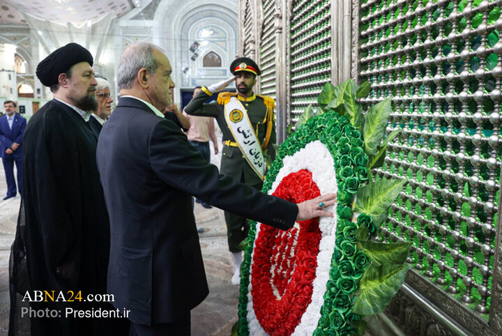 گزارش تصویری | تجدید میثاق رئیس جمهور و اعضای هیئت دولت چهاردهم با آرمان‌های امام راحل