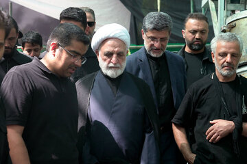 Photos: Presence of Head of Judiciary of Iran at Mawkibs Near Holy Razavi Shrine