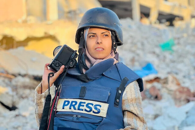 She was a journalist, martyred in a hospital, by Zionist bombing in Gaza