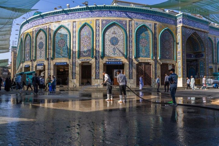 حملة دورية لتنظيف محيط العتبة العباسية المقدسة