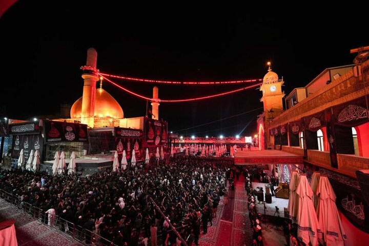 مراسيم رفع راية شهادة الإمام الحسن العسكري (عليه السلام) بسامراء