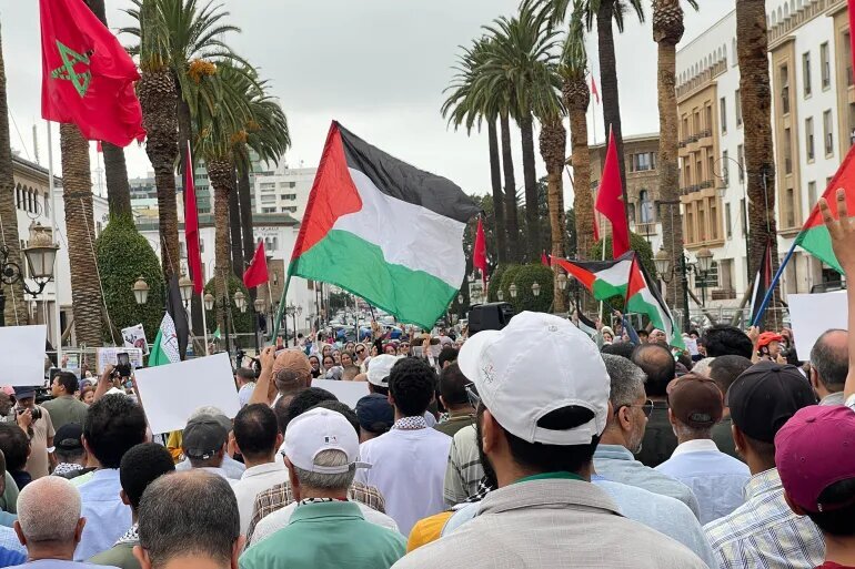 Malawakang Protesta sa mga Lungsod ng Morocco Laban sa Gutom at Pagpatay ng Lahi sa Gaza
