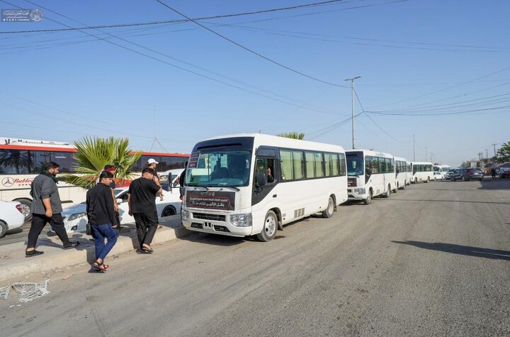 مساهمة للعتبة العلويّة المقدّسة بنقل الزائرين إلى سامراء لإحياء ذكرى شهادة الإمام الحسن العسكري (ع)