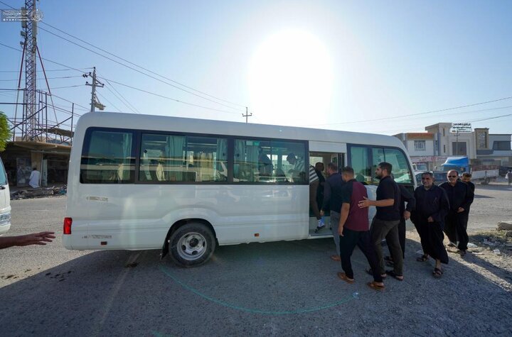 مساهمة للعتبة العلويّة المقدّسة بنقل الزائرين إلى سامراء لإحياء ذكرى شهادة الإمام الحسن العسكري (ع)