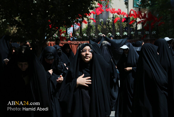 دسته عزاداری آیت‌الله وحید خراسانی در روز شهادت امام حسن عسکری(ع)