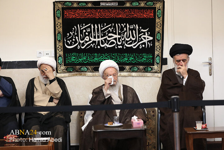 مراسم عزاداری روز شهادت امام حسن عسکری(ع) با حضور آیت الله العظمی مکارم شیرازی