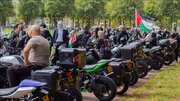 Motorcyclists rally in Hague in support of Palestine