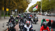 Motorcyclists Rally in The Hague in Support of Palestine