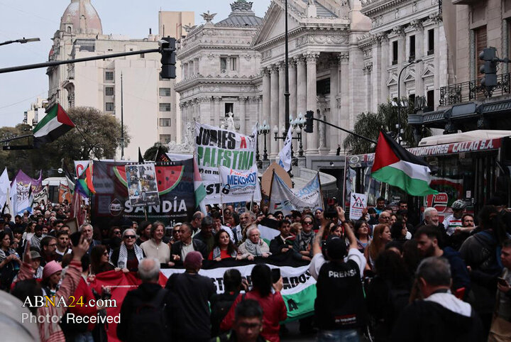 Informe fotográfico | Gran manifestación de simpatizantes de Palestina en la capital de Argentina