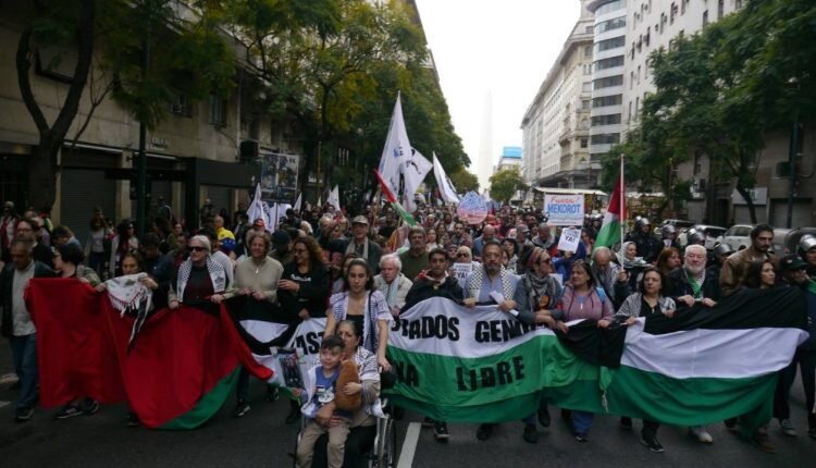 Thousands in Buenos Aires protest Gaza genocide, Netanyahu’s planned visit