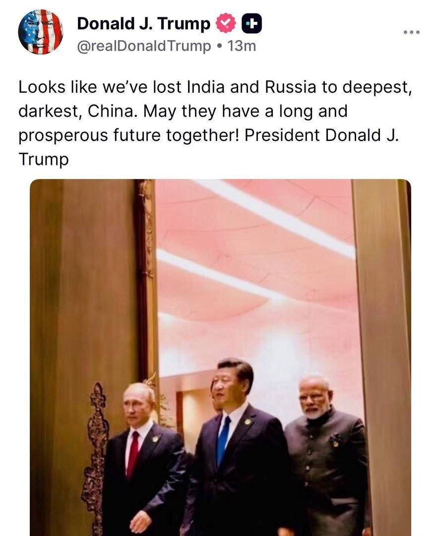 Trump: Tumepoteza India na Urusi kwa China
