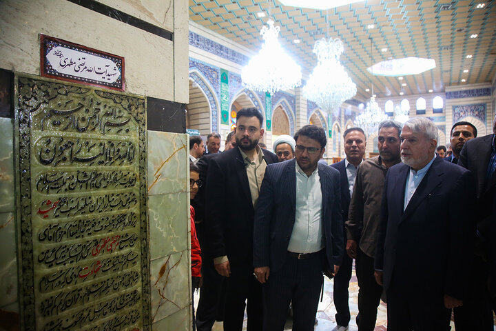 Photos: Iran’s Minister of Cultural Heritage visits Hazrat Masoumeh holy shrine