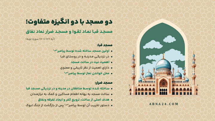 اینفوگرافی | دو مسجد با دو انگیزه متفاوت